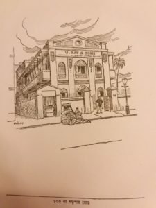 pencil sketch of a house